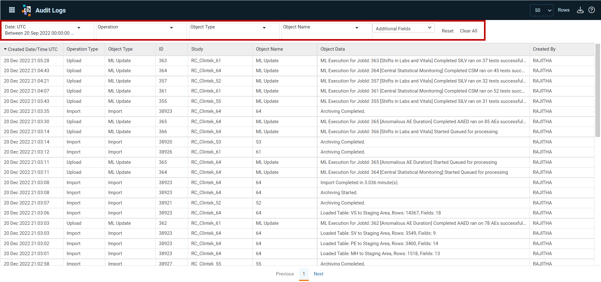 Audit Logs Search