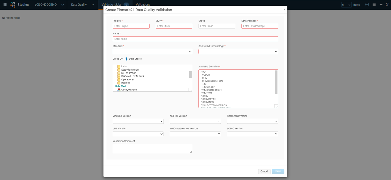 Create Pinnacle Data Quality Validation