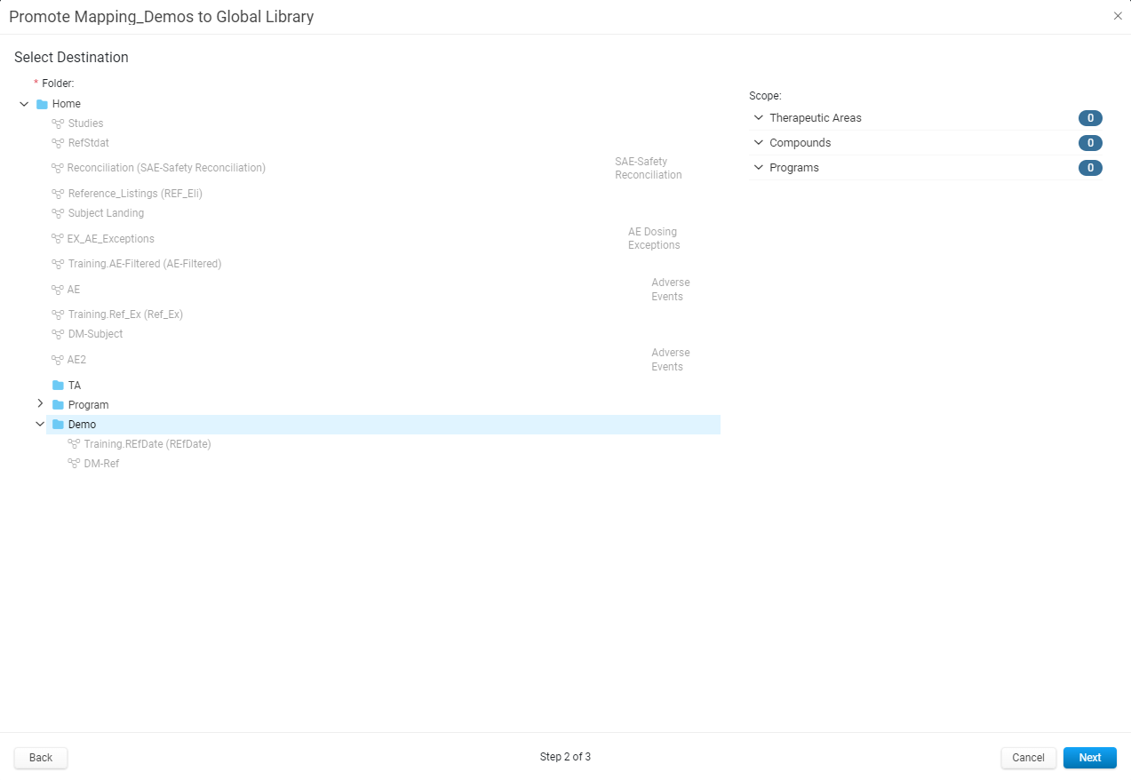 Promote Mappings to Global Library