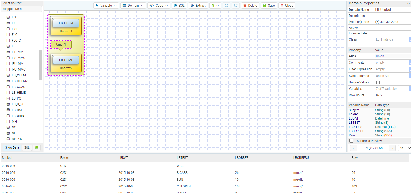 Mapper - Create Union
