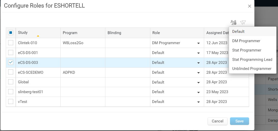 Configure User Role