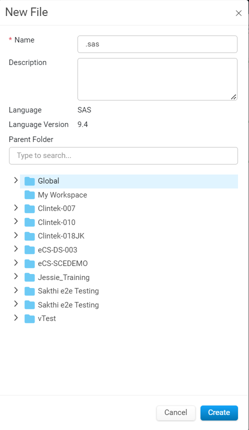 New File Window