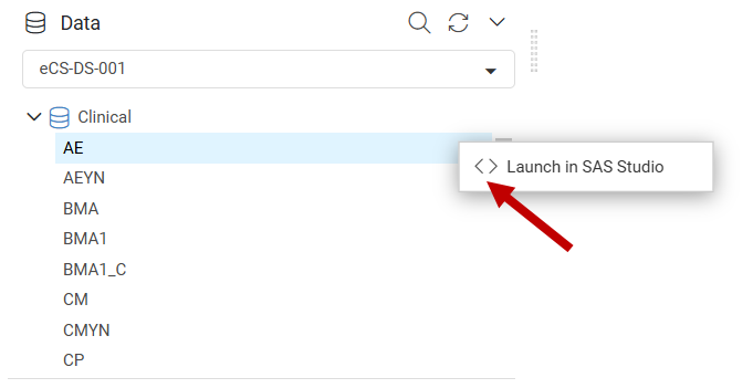 Launch in SAS Studio