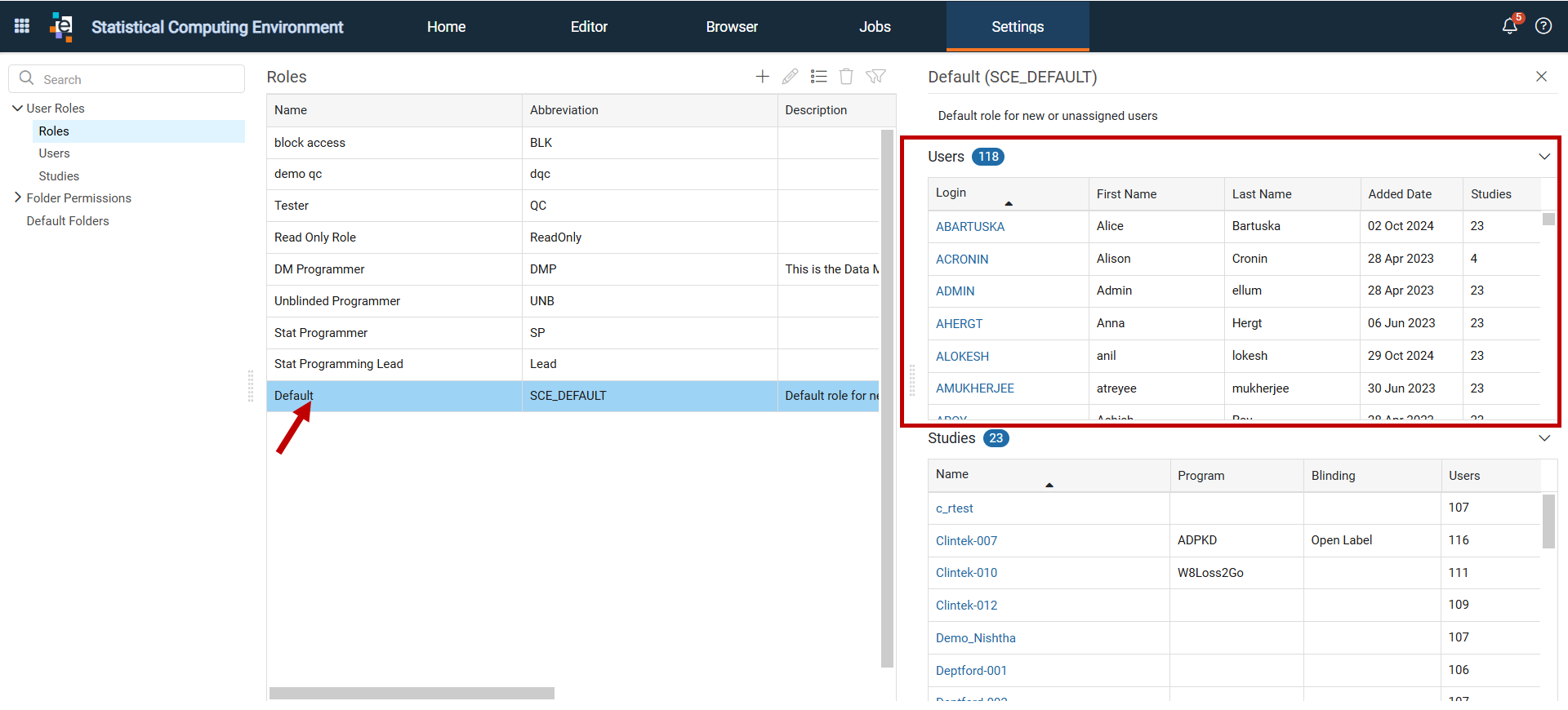 Configure Roles For User