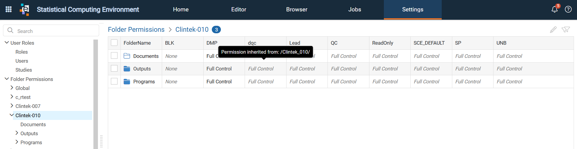 Inherit Folder Permissions