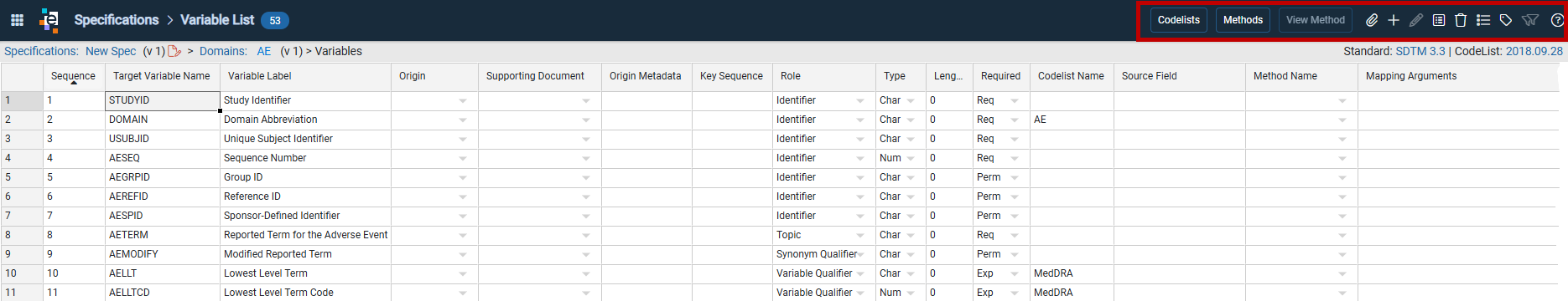 Manage Variables