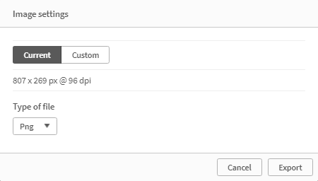 Image export settings