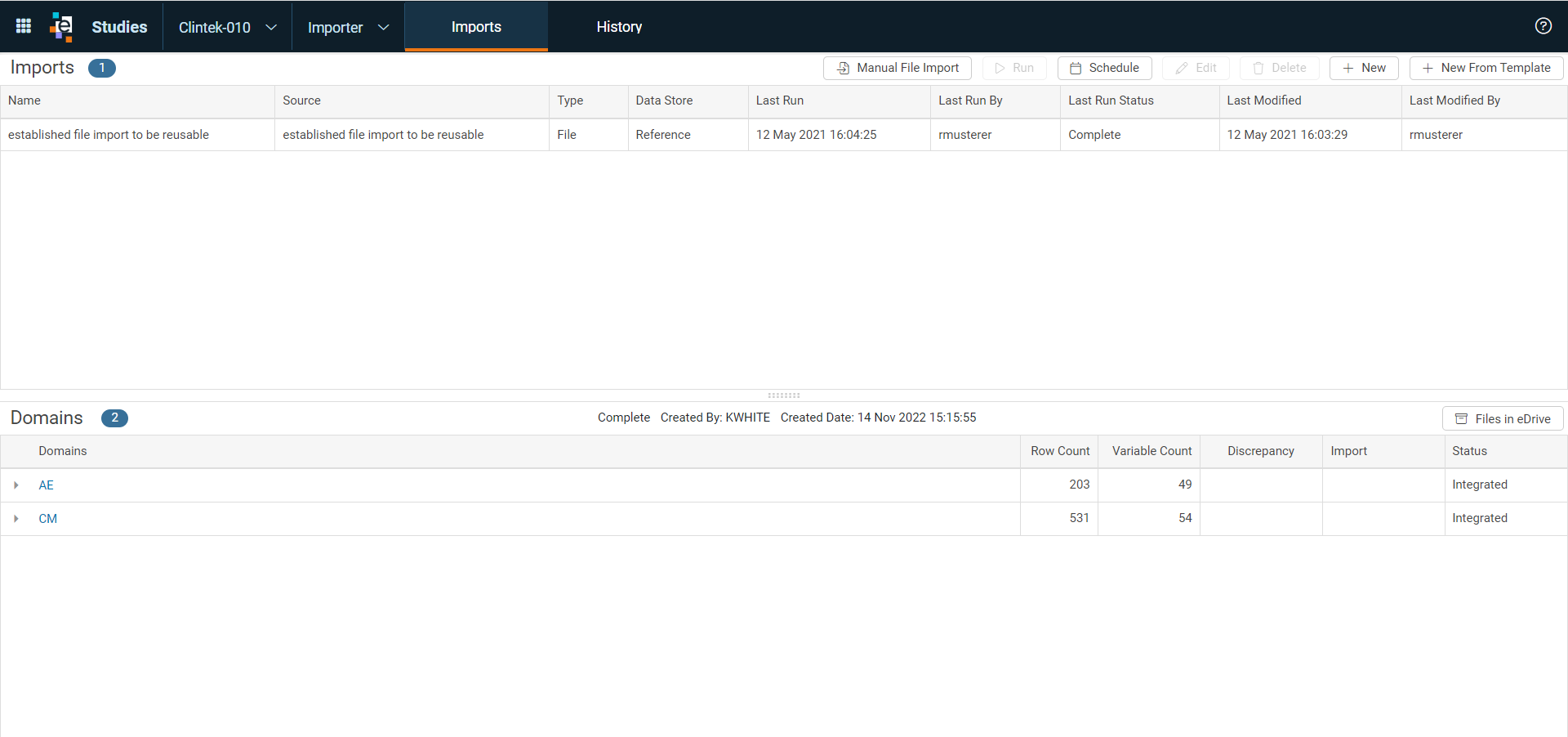 Importer Window