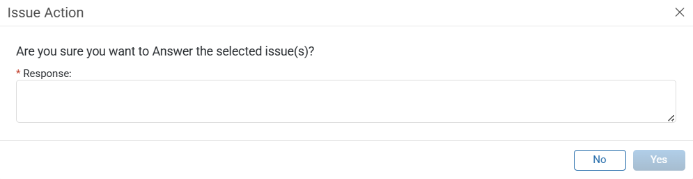 Issue Action Window