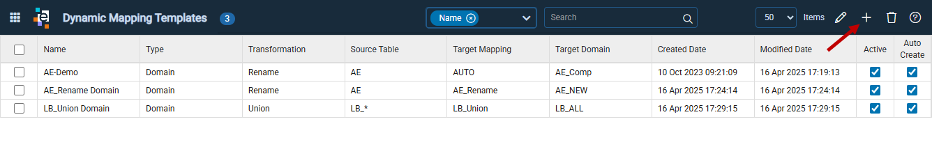Dynamic Mapping Template - Add