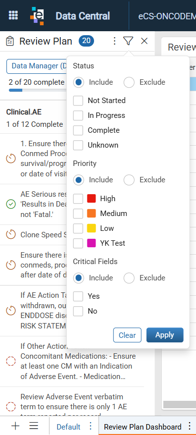 Filter Left Navigation Review Objectives