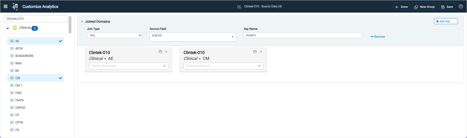 Add additional domains to a group