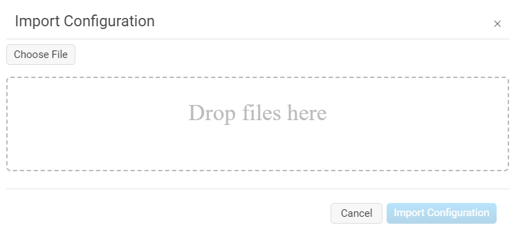 Import Configuration