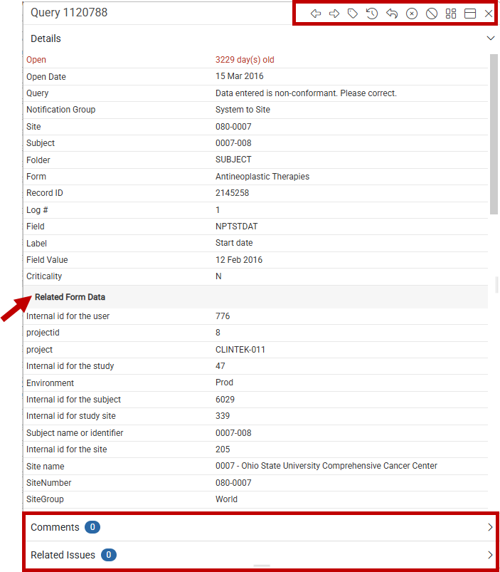 Query Details View