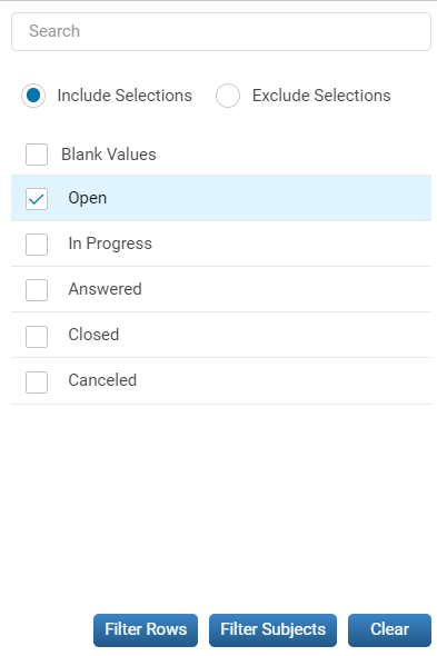 Clear Row Filter