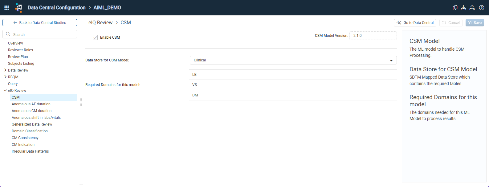 Configure CSM Model