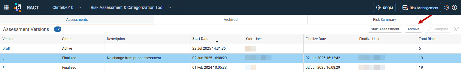 Archive Assessment