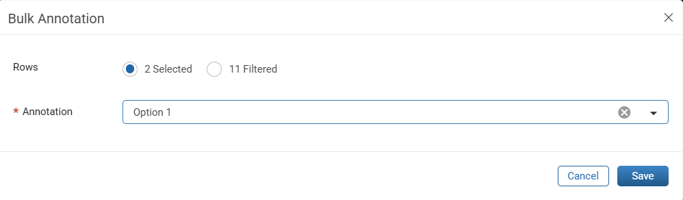 Bulk Annotation Window