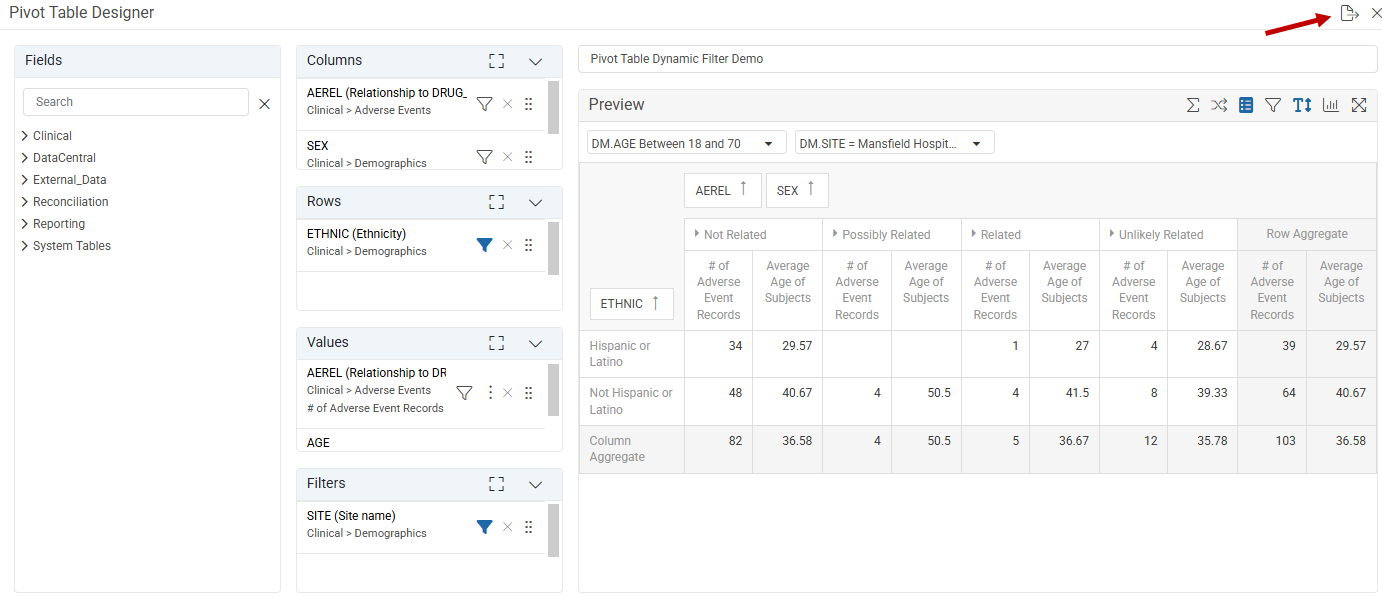 Export Configuration