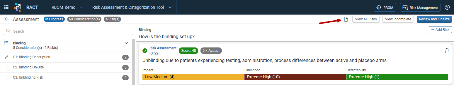Export Assessment