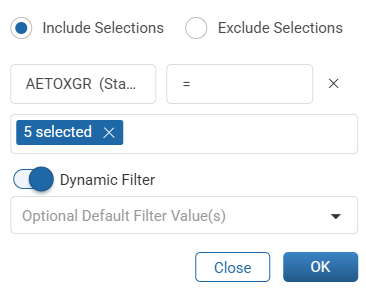 Dynamic Filters Toggle
