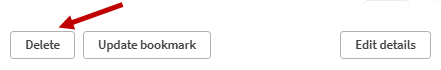 Delete option in Bookmark details window
