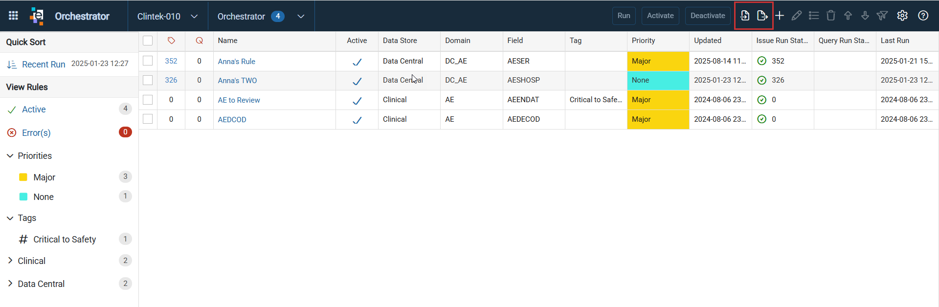 Orchestrator Window