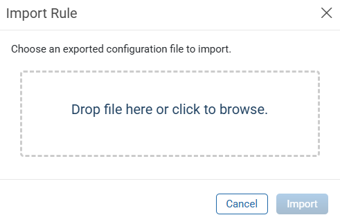 Import Rule Window