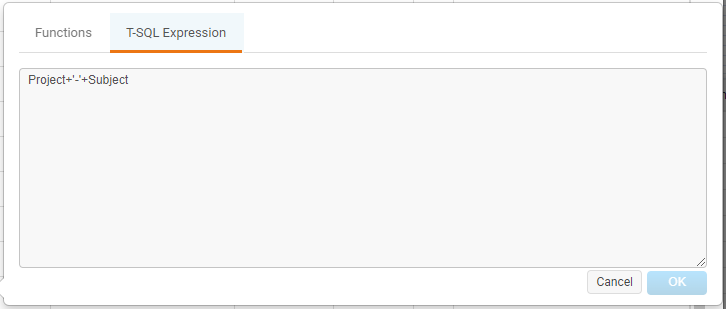 Mapper - T-SQL Editor Concatenation