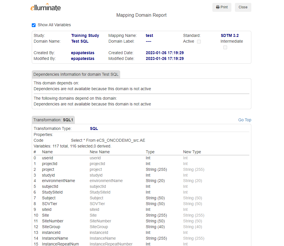 Mapper - Domain Report