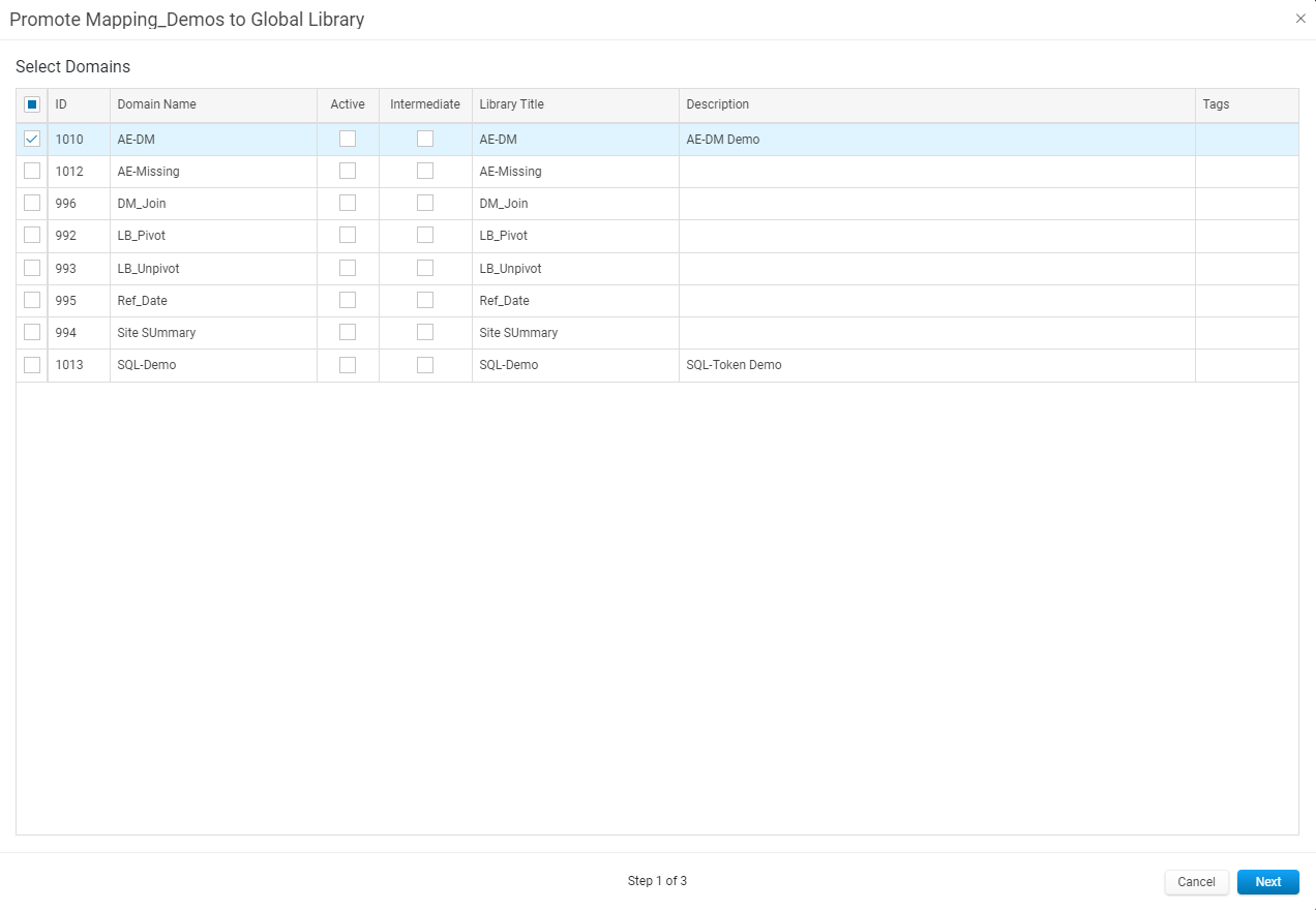 Promote Mappings to Global Library