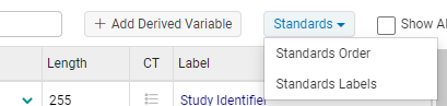 Using Standards Order / Standards Labels