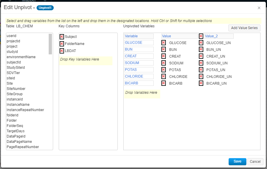 Mapper - Unpivot Details