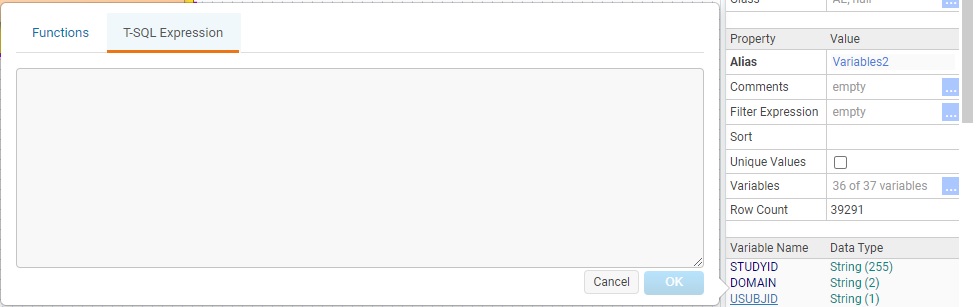 T-SQL Expression Box