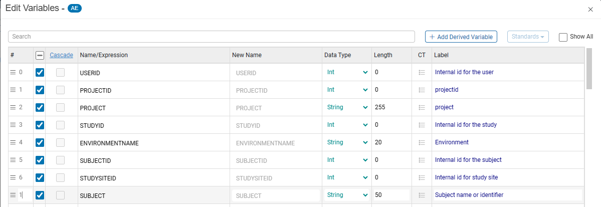 Re-Order Variables