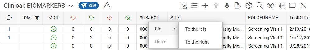 Fix Columns