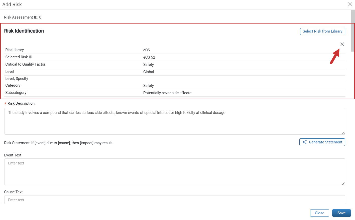 Reference table