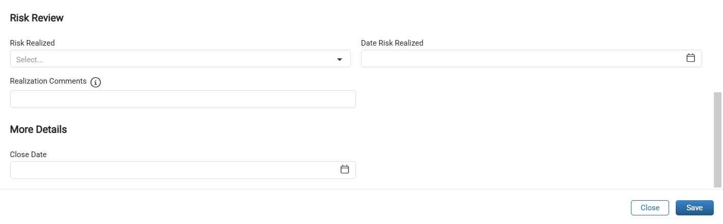 Risk Review and More Details