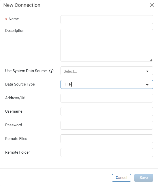 New Data Source window showing connection setup
