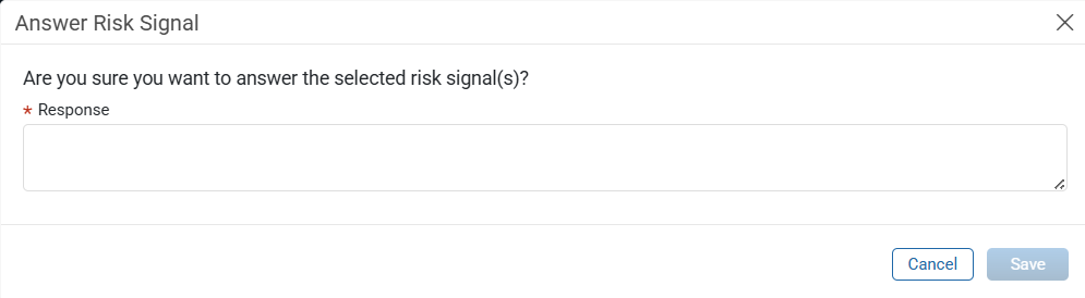 Answer Risk Signal window
