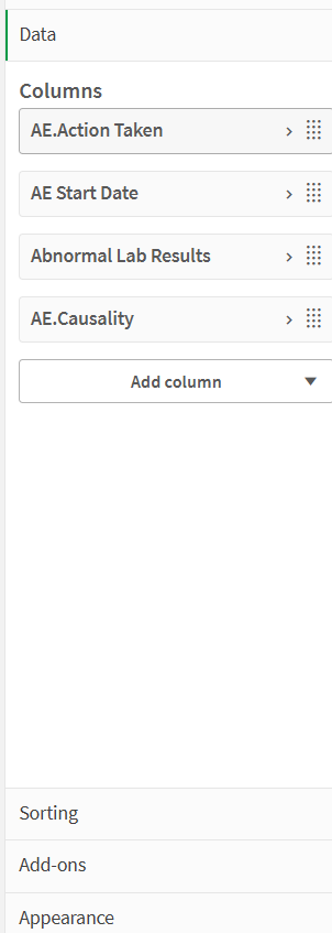 Reorder columns