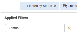 Applied Filters popout
