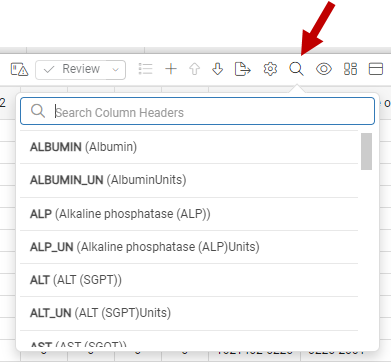 Listing Column Search