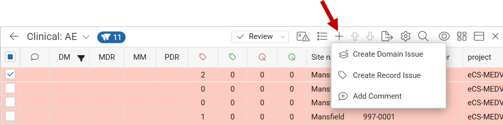 Create an Issue from a domain listing