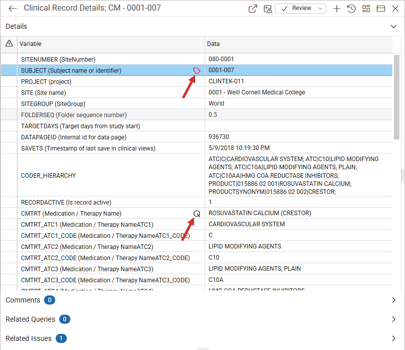 Field-level Issue and Query Indicators