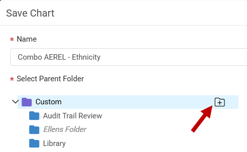 Create folder from the Save Chart window