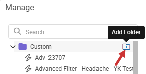 Add folder from Manage window