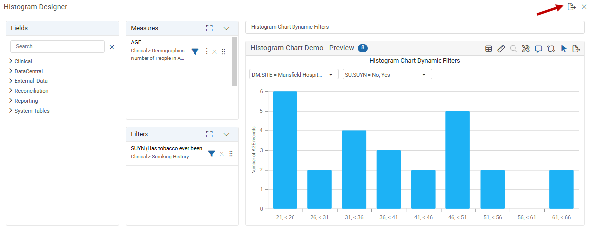 Export the chart configuration