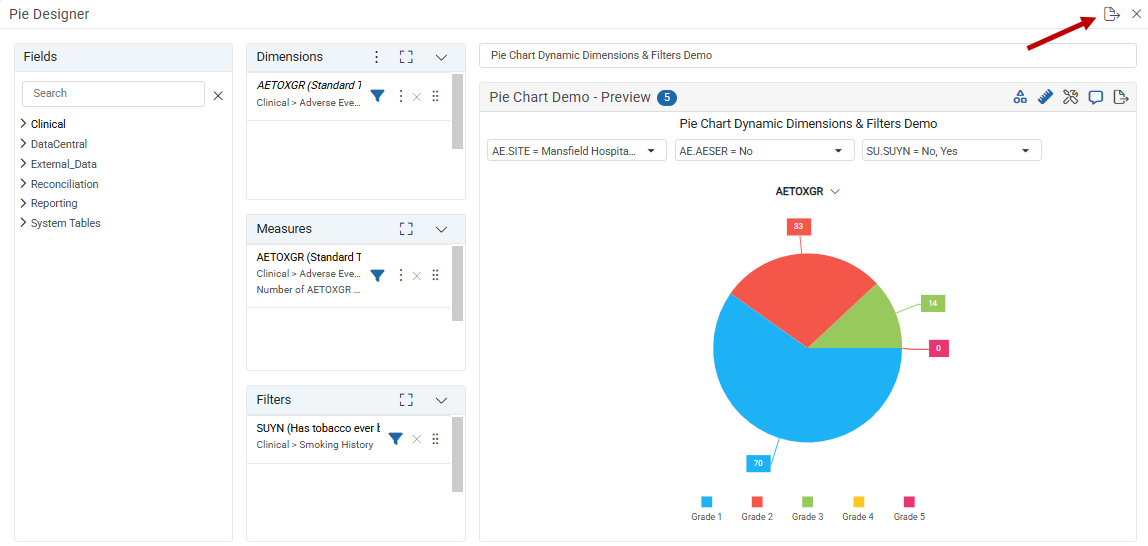 Export the chart configuration