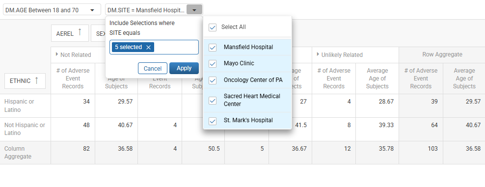 Dynamic Filters in a published Pivot Table